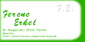 ferenc erkel business card